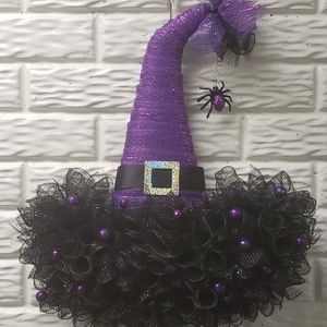 Halloween whitches hat wreath